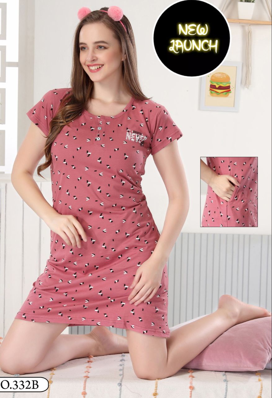 Ft Shinker 332 Long Top Fancy Wear Wholesale Night Dress Collection